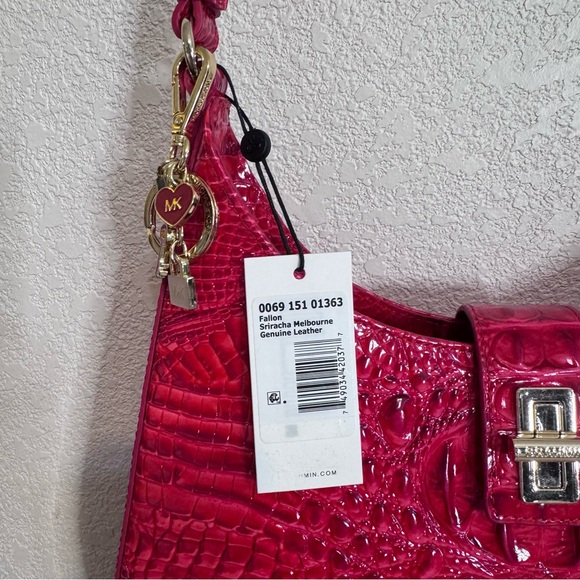 Brahmin Fallon Holiday Red Melbourne & MK Charm - Picture 10 of 10